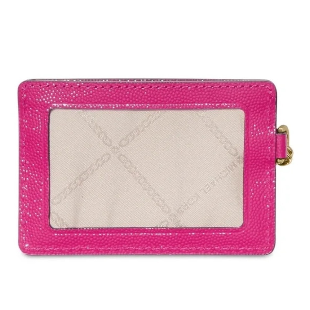 SALE💖🍓Michael Kors Jet Set Charm small chain ID card case Wild Berry - Picture 2 of 5